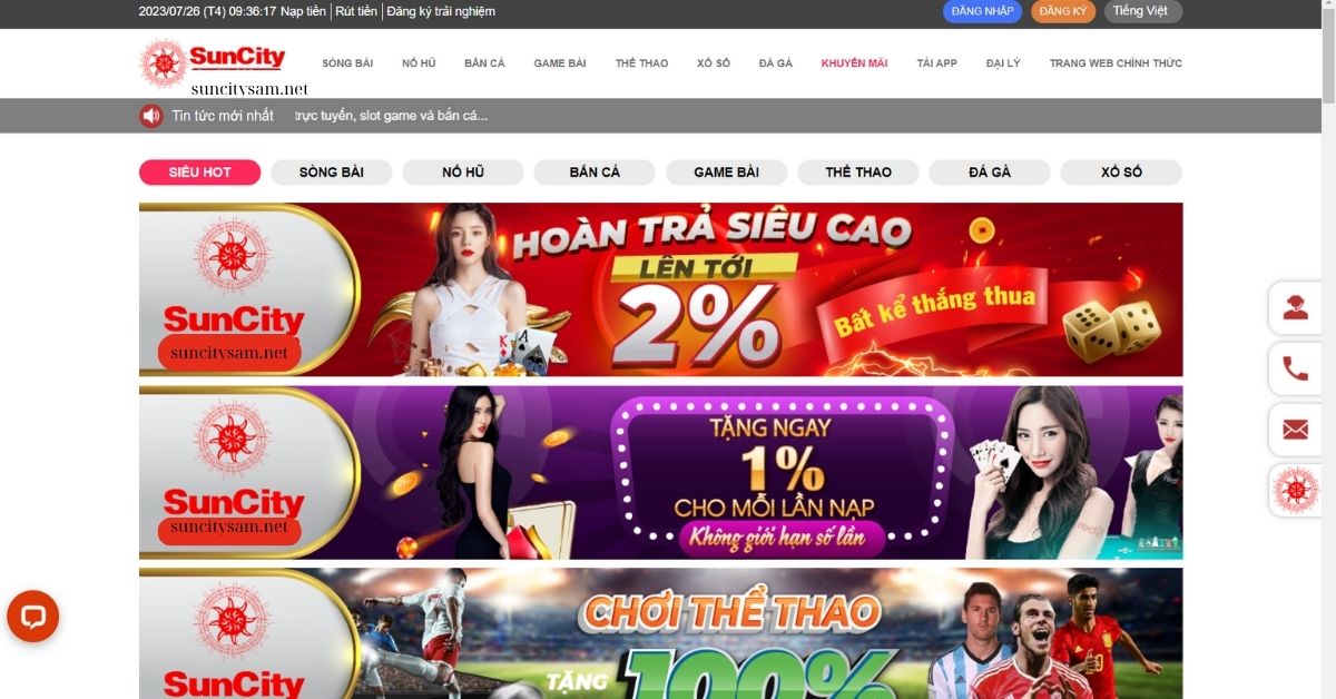 Những khuyến mãi Suncity đều áp dụng đối với thành viên của nhà cái