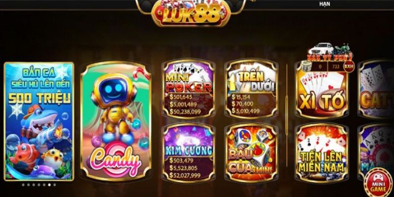 Hệ thống trò chơi nhiều tựa game hấp dẫn người chơi