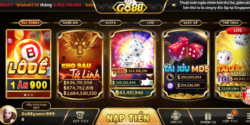 Tải go88 với cơ hội cá cược kho game có 102