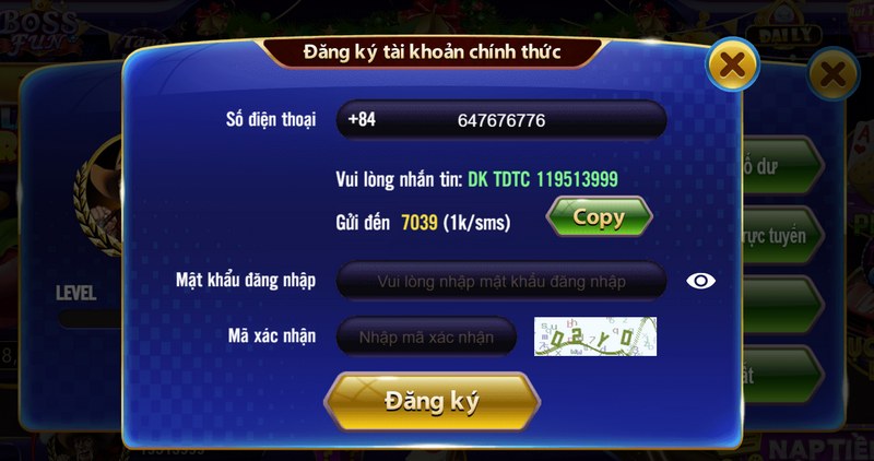 Cách đăng ký tài khoản chơi game đổi thưởng tại sân chơi
