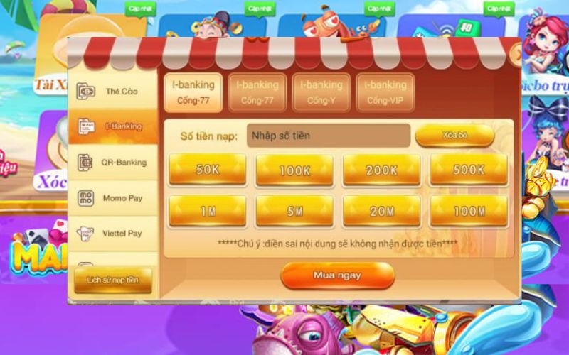 Có thể nạp tiền nhanh chỉ trong 5 phút