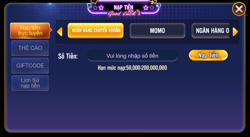 Sân chơi uy tín nạp rút cực nhanh với giao diện game cực đẹp